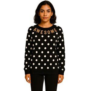 Awesome Sweater Rue21 Sweatshirt Shirt Top Polka Dots Women's Small WOMAN'S